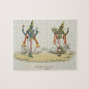 Krishna Venugopala, engraved by de Marlet and du B Jigsaw Puzzle