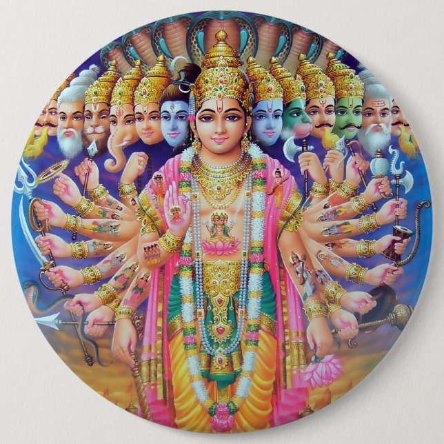 Krishna Vishvarupa Button (Front)