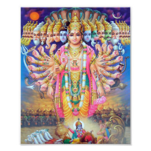 Krishna Vishvarupa Print (8" x 10")