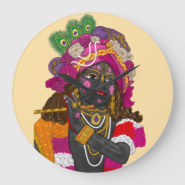 Krishna Wall Clock (Front)