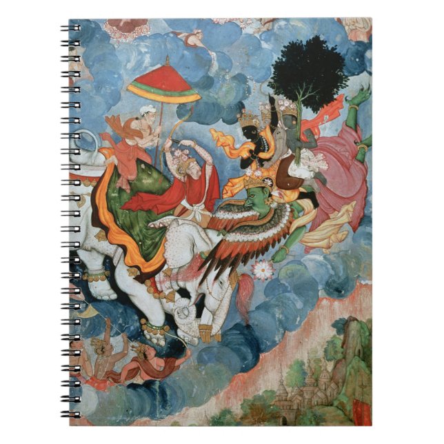 Krishna's combat with Indra, c.1590 Notebook (Front)