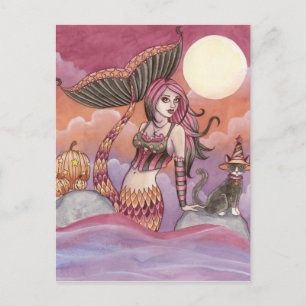 Krista - Halloween Mermaid Postcard
