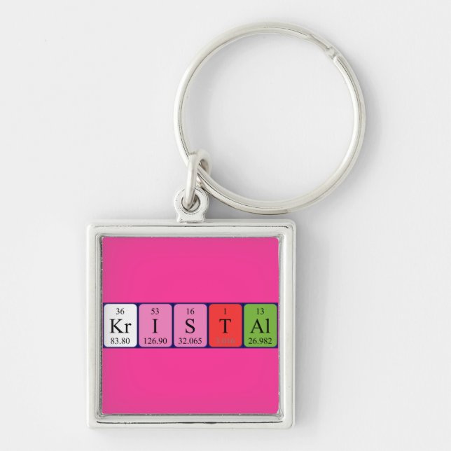 Kristal periodic table name keyring (Front)
