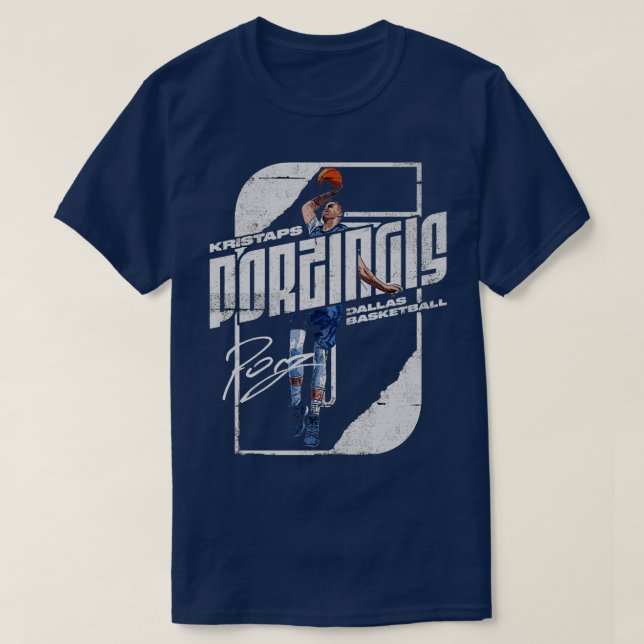 Kristaps Porzingis Dallas Stretch TShirt (Design Front)
