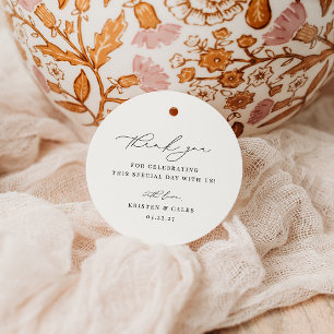 KRISTEN Modern Minimalist Wedding Thank You Favour Tags