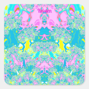 KRISTEN ~ PASTEL PERFECTION ~ SQUARE STICKER