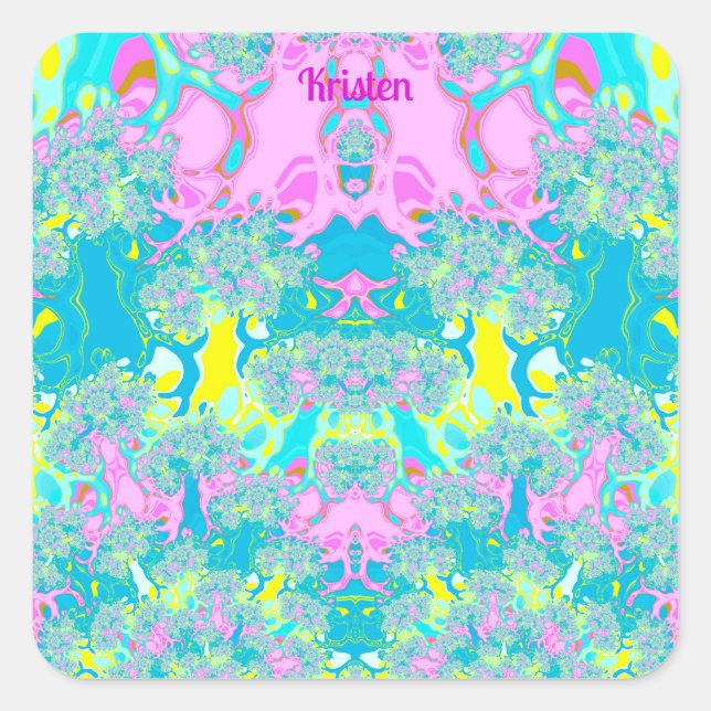 KRISTEN ~ PASTEL PERFECTION ~ SQUARE STICKER (Front)