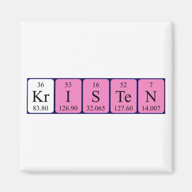 Kristen periodic table name magnet (Front)