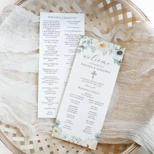 Kristen White Catholic Wedding Ceremony Program