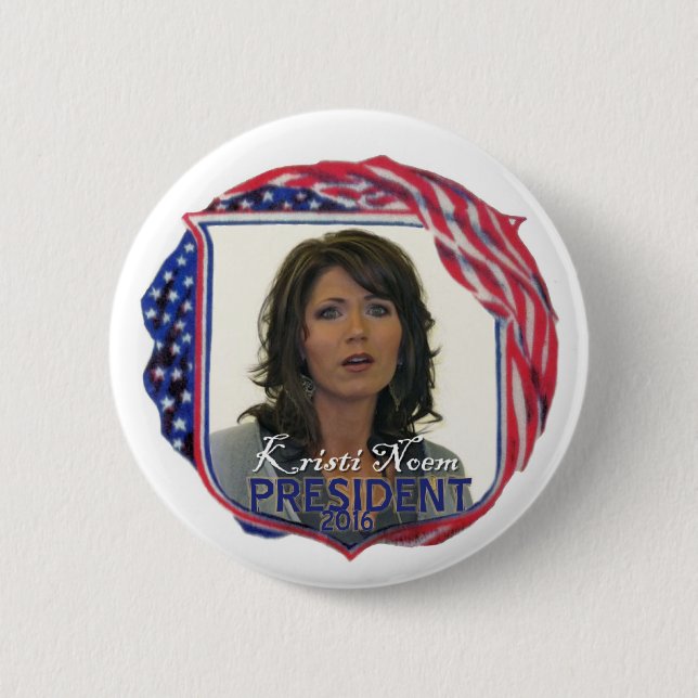 Kristi Noem for President in 2016 6 Cm Round Badge (Front)