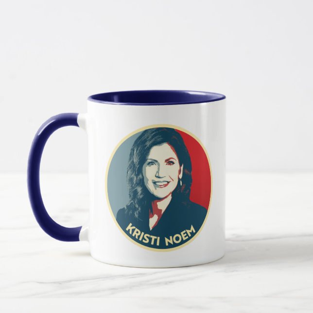 KRISTI NOEM Propaganda Badge Mug (Left)