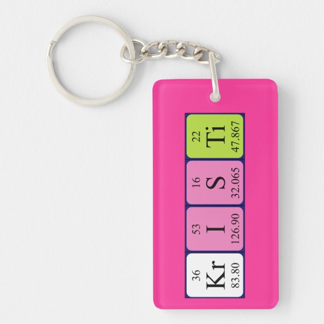 Kristi periodic table name keyring (Front)