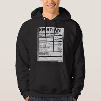 Kristian Nutrition Information Problem Solving Har Hoodie