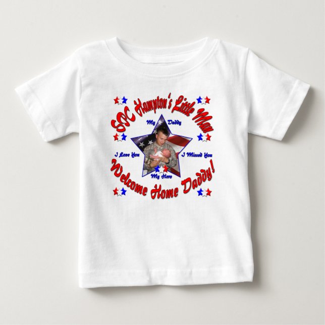 Kristie's Customised Welcome Home Daddy Shirt (Front)