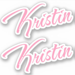 Kristin Decorative Name in Pink x2