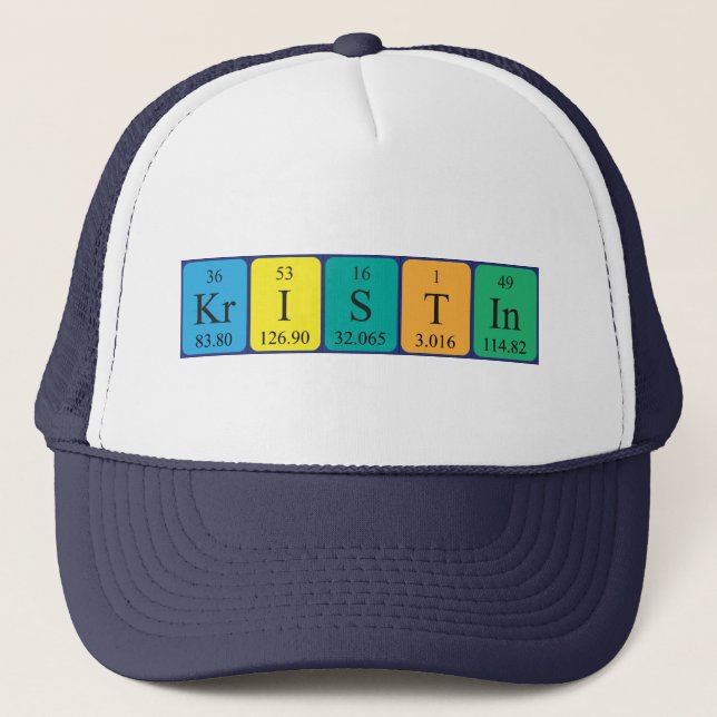 Kristin periodic table name hat (Front)