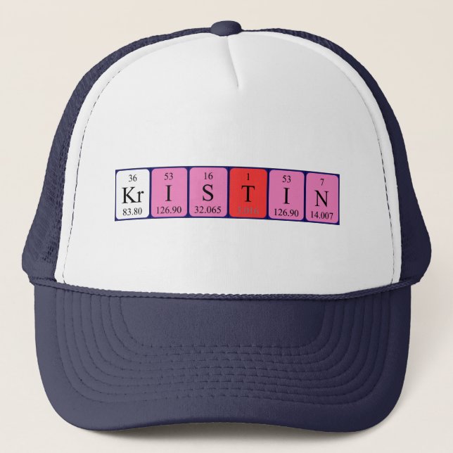 Kristin periodic table name hat (Front)