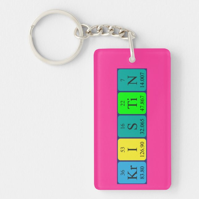 Kristin periodic table name keyring (Front)
