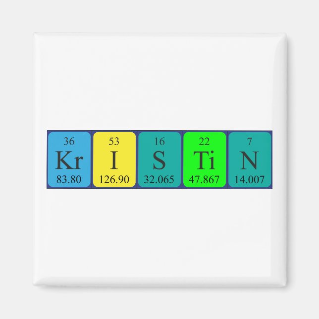 Kristin periodic table name magnet (Front)
