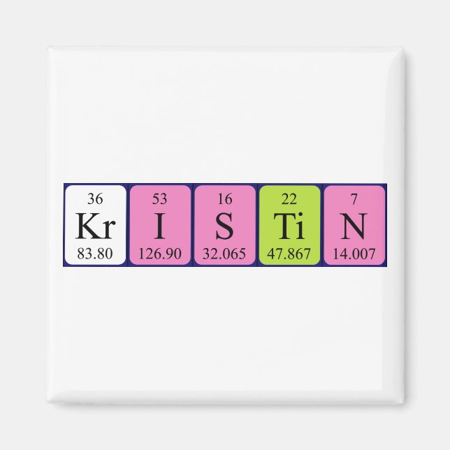 Kristin periodic table name magnet (Front)