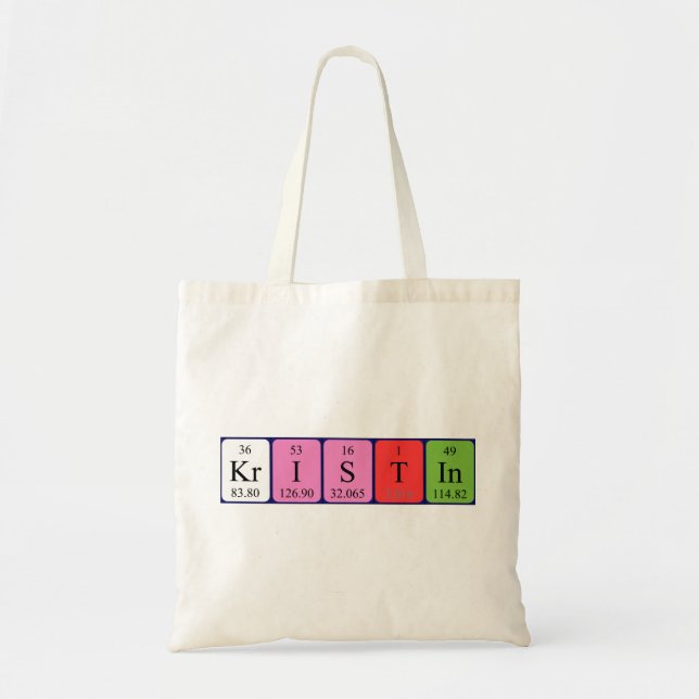 Kristin periodic table name tote bag (Front)