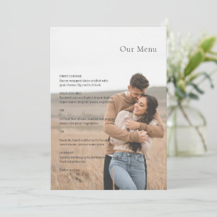 Kristin Photo Modern Wedding Menu
