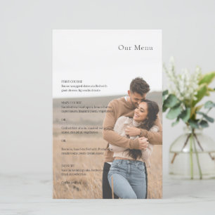 Kristin Photo Modern Wedding Menu