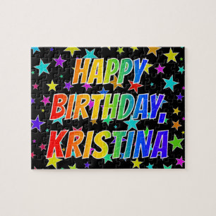 "KRISTINA" First Name, Fun "HAPPY BIRTHDAY" Jigsaw Puzzle