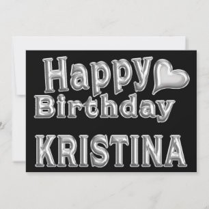 Kristina Happy Birthday Map Description Card