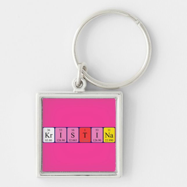Kristina periodic table name keyring (Front)