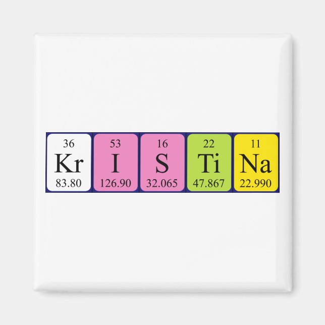 Kristina periodic table name magnet (Front)