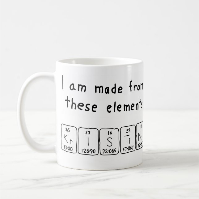 Kristina periodic table name mug (Left)