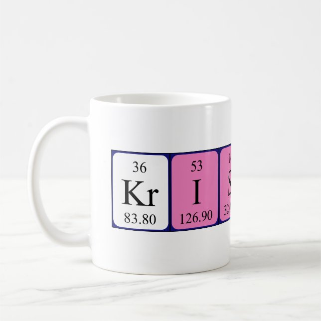 Kristine periodic table name mug (Left)