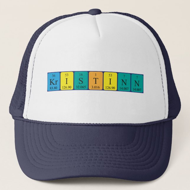 Kristinn periodic table name hat (Front)