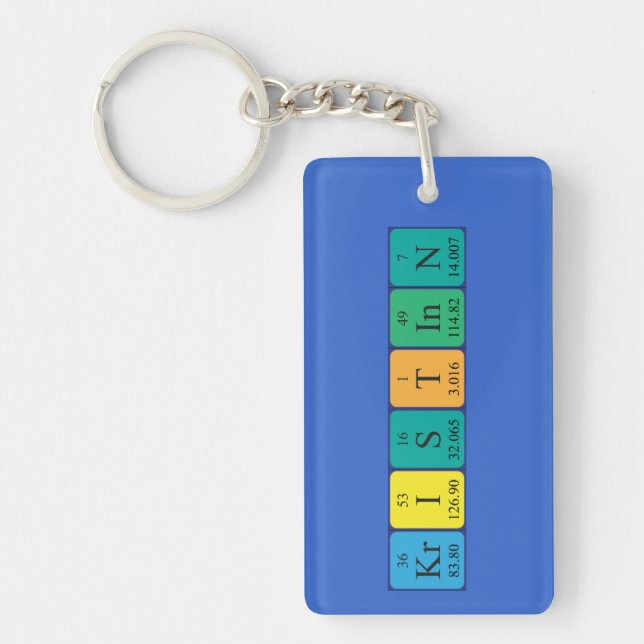 Kristinn periodic table name keyring (Front)