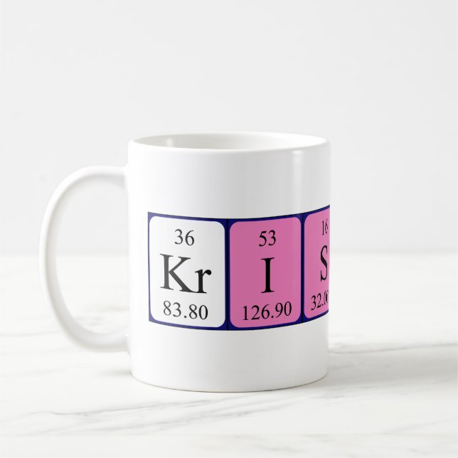 Kristinn periodic table name mug (Left)