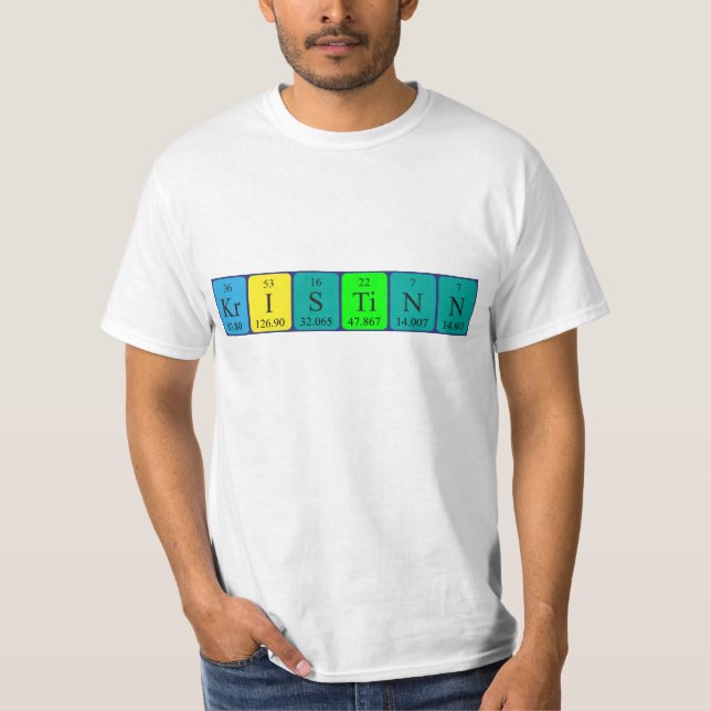 Kristinn periodic table name shirt (Front)