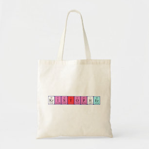 Kristopher periodic table name tote bag
