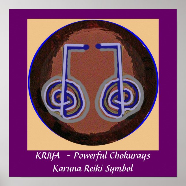 KRIYA -  Karuna Reiki Healing Symbol Poster (Front)