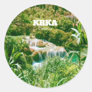 Krka National Park Classic Round Sticker