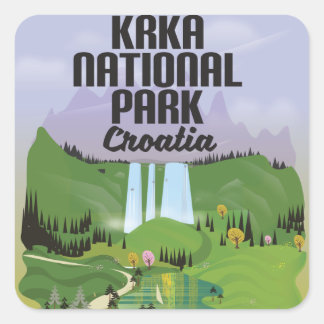 Krka National Park Croatia Square Sticker