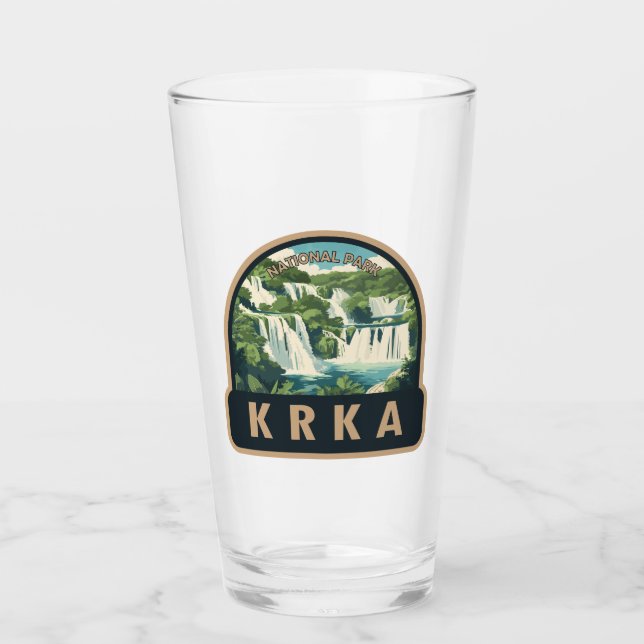 Krka National Park Croatia Travel Art Glass (Front)