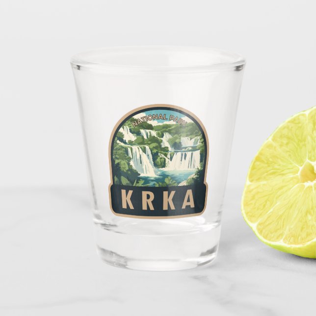 Krka National Park Croatia Travel Art Shot Glass (Front)