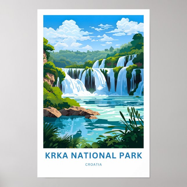 Krka National Park Croatia Travel Print (Front)