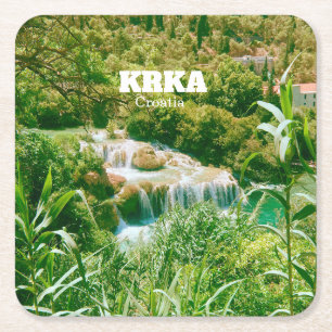 Krka National Park Square Paper Coaster