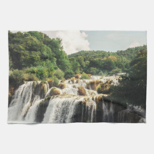Krka National Park - waterfall Skradinski buk Tea Towel