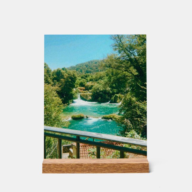 Krka Waterfalls -Krka National Park - Croatia Acrylic Sign (Front)