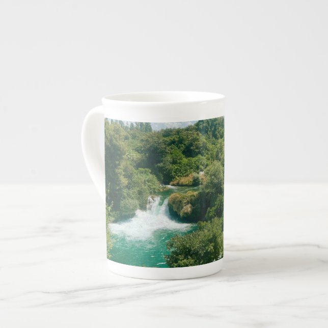 Krka Waterfalls -Krka National Park - Croatia Bone China Mug (Front Left)