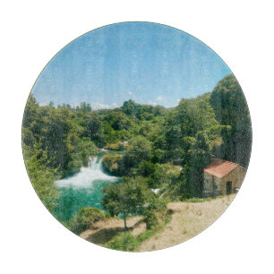 Krka Waterfalls -Krka National Park - Croatia Cutting Board