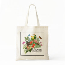 Krohn Conservatory art collage tote bag